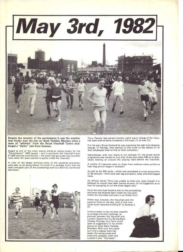 Programme for the first sports day, 1982